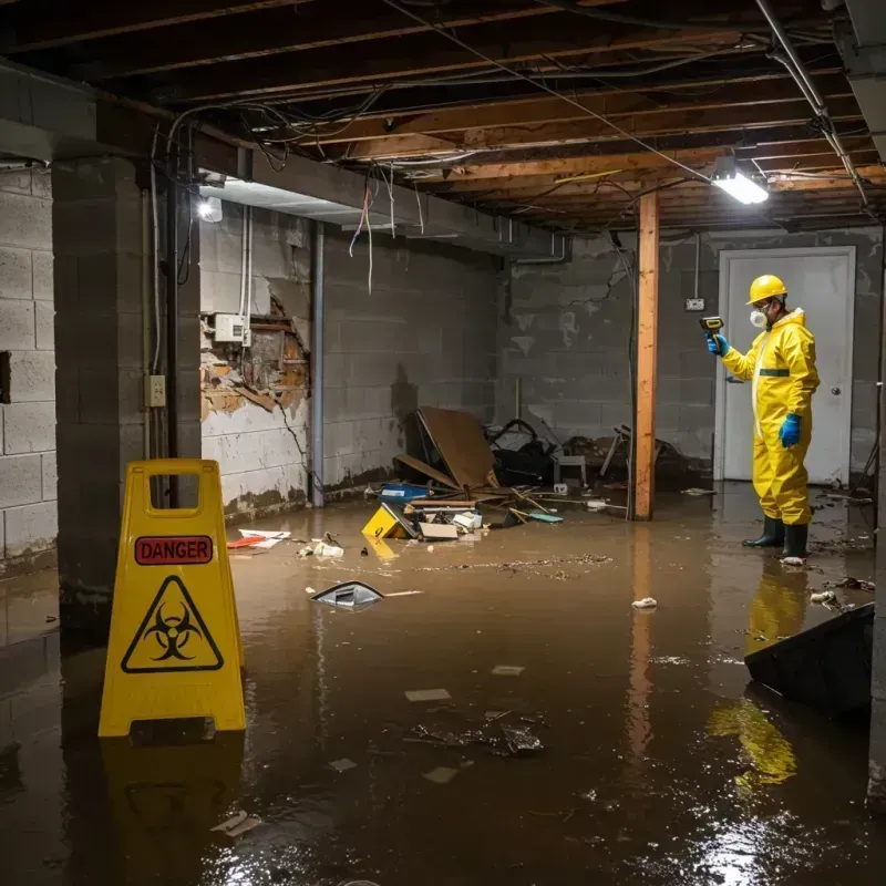 Flooded Basement Electrical Hazard in Willingboro, NJ Property